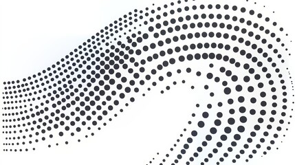 Poster - Black and white image of a wave with many small dots. The dots are scattered all over the image, creating a sense of movement and energy. The image conveys a feeling of motion and fluidity