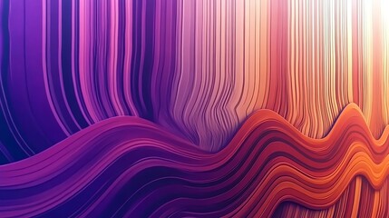 Poster - Abstract Flowing Lines with Colorful Gradient Background Perfect for Digital Art