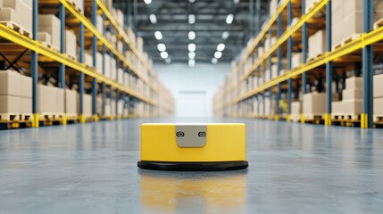 Poster - Smart Warehouse Concept Featuring Future Logistics Hub and Automated Delivery System