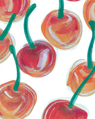 Poster - Cherry Vibes Aesthetic A Playful Backdrop for Vibrant Prints and Artistic Expression