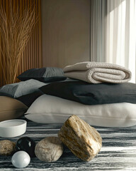Aufkleber - Create a Tranquil Self-Care Oasis With a Minimalist Design and Natural Elements for Relaxation