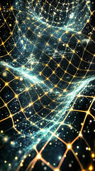 Poster - Glowing Energy Matrix Emerges From Multidimensional Space With a Hexagonal Grid
