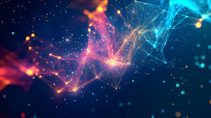 Wall Mural - glowing liquid hologram substance