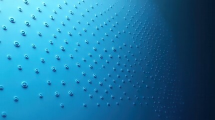 Poster - Abstract connected dots on bright blue background. Technology concept
