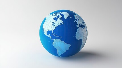 Poster - digital blue globe interface. global business background. 3d rendering.