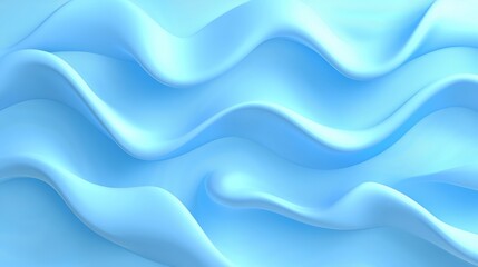 Poster - The image is a blue wave with a smooth, flowing texture. The color is vibrant and the wave appears to be moving, giving the impression of motion