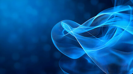Poster - Abstract Blue Background with Swirling and Flowing Design with Intricate Details