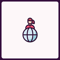 Poster - Global Empowerment Female Leadership Icon Representation for Worldwide Initiatives