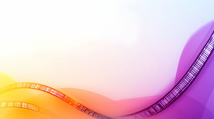 Poster - Abstract Colorful Wavy Lines Background with Soft Gradient and Dynamic Flow in Bright Vibrant Colors