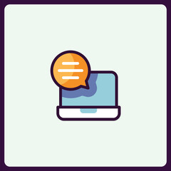 Poster - Communication and Technology Concept Illustration with Chat Bubble Design