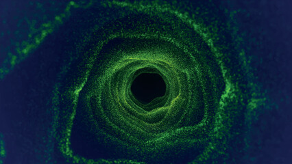 Poster - Colorful Tunnel Background. Abstract digital background. Data flow information. Concept of digital communication. Wormhole. Vector illustration