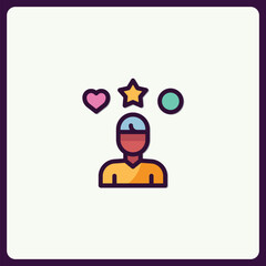 Poster - Creative avatar icon featuring social feedback with diverse expressions