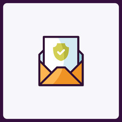 Poster - Secured Email Notification Icon for Confidential Communication Systems