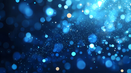 Wall Mural - Captivating abstract blue sparkling particle background for creative design. Dreamy Illumination. Illustration