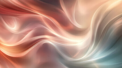 Wall Mural - Gentle abstract swirls, a harmonious blend of soft hues creating flowing patterns, ideal for modern decor or digital backgrounds. Dreamy Illumination. Illustration
