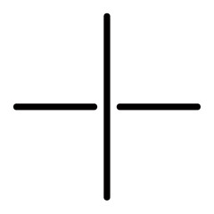 Poster - A Simple Bold Cross Symbolizing Faith Hope And Guidance Rendered In Stark Black Lines Against A Pure White Background