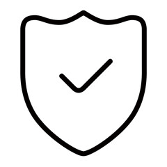 Poster - Secure And Protected A Simple Checkmark Inside A Bold Shield, Offering Peace Of Mind And Reliability With Clean Line Art