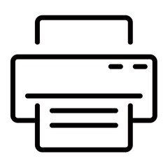 Aufkleber - A Simple Printer Icon Representing Efficient Document Printing, Showcasing Clean Lines And Minimalist Design With A Focus On Functionality