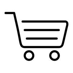 Poster - A Simple Shopping Cart Icon Representing Online Retail And Easy Purchasing With Clean Lines And A Minimalist Design