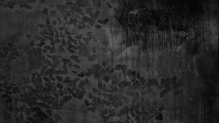 Poster - A black and white photo of a burnt out forest with charred trees and blackened leaves. Scene is somber and melancholic, as the destruction of the forest is a reminder of the fragility of nature