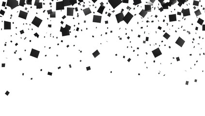 Wall Mural - a dynamic arrangement of black squares falling against a white background creating a sense of moveme