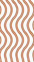 Poster - Orange wavy lines pattern for design background, vector illustration
