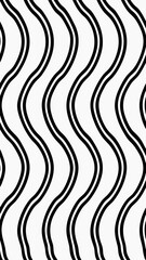Poster - a black and white wavy pattern, creating a modern and stylish design. The lines flow gracefully, adding visual interest and movement vector illustration