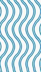 Poster - an abstract image of a blue wave pattern background design. The pattern repeats vertically, vector illustration