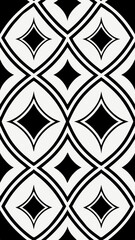 Poster - geometric black and white abstract pattern background, elegant and modern with a repeating diamond shape, vector illustration
