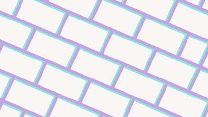 Poster - a stylish and modern brick wall background with a unique perspective and geometric patterns. The bricks have a trendy color palette. vector illustration