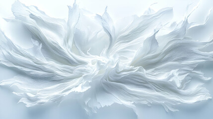 Poster - Delicate White Textures Featuring Flowing Patterns and Ethereal Designs on a Soft Background