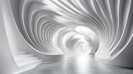 Aufkleber - Modern White Abstract Architecture Interior Design