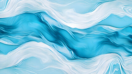 Poster - Abstract Flowing Wave Texture In Shades Of Blue And White Background With Smooth Liquid Surface