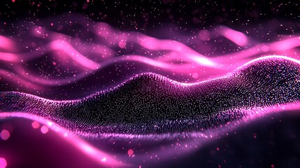 Poster - Pink Purple Abstract Wave Background Texture