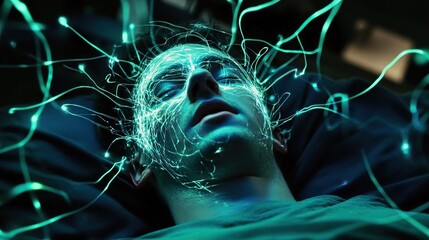 Canvas Print - illuminated mind: a surreal exploration of consciousness