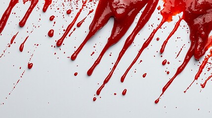 Aufkleber - Red Liquid Splatter Background Texture