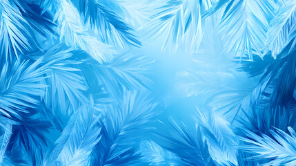 Wall Mural - abstract blue ice frozen texture background for winter holiday design. frosted glow. illustration