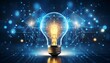 © Clayton - conceptual image of innovation and ai featuring a glowing lightbulb with a digital network symbolizing creativity leadership and business success