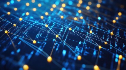 Poster - Abstract Network Visualization:  Interconnected Nodes and Data Streams in a Digital World