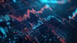 © abdul kahfi - Abstract Stock Market Data Visualization: Red and Blue Digital Graph