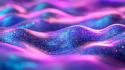 Aufkleber - Shimmering Glitter Waves Abstract Background