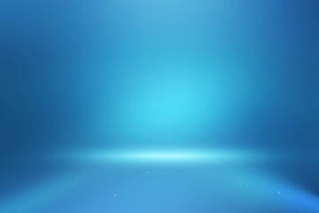 Wall Mural - blue gradient abstract background with soft spot light for product display.