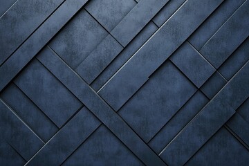 Poster - Abstract textured blue geometric pattern with intersecting shapes modern design