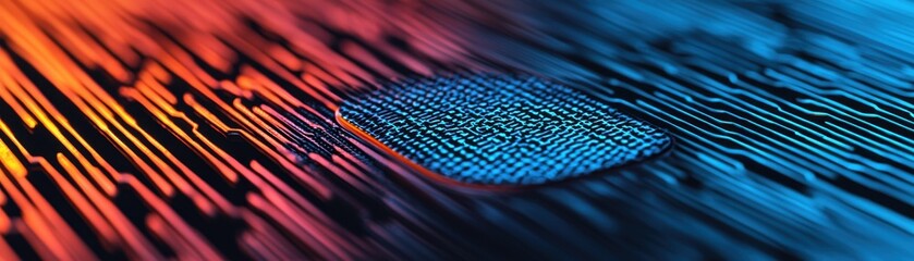 Poster - Dynamic digital patterns tech background abstract image modern environment close-up viewpoint visual concept