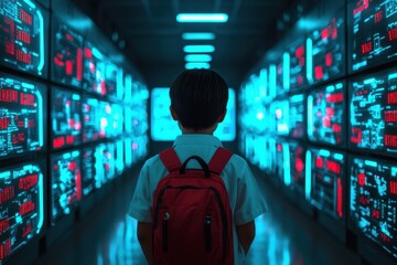 Poster - Exploring the future of technology a young student in a digital lab high-tech environment perspective on innovation