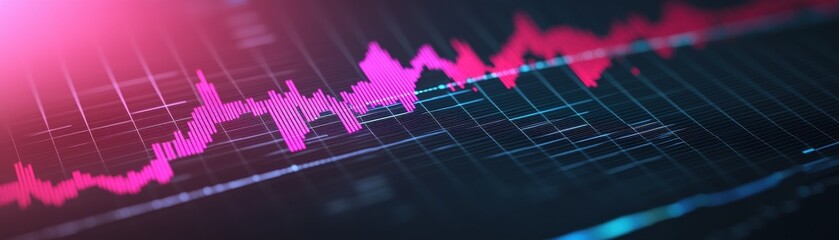 Poster - Analyzing stock market trends financial data visualization digital environment close-up view investment insights