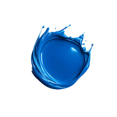 Aufkleber - Striking Blue Liquid Splash on Clean White Background   Elegant and Abstract Art Design
