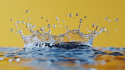Poster - Water Drop Splash Closeup