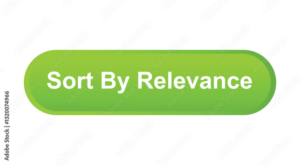 Sort by Relevance Icon on White Background for User Interface Design