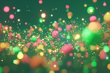 Poster - Colorful Abstract Background with Bokeh and Blurred Lights Effect
